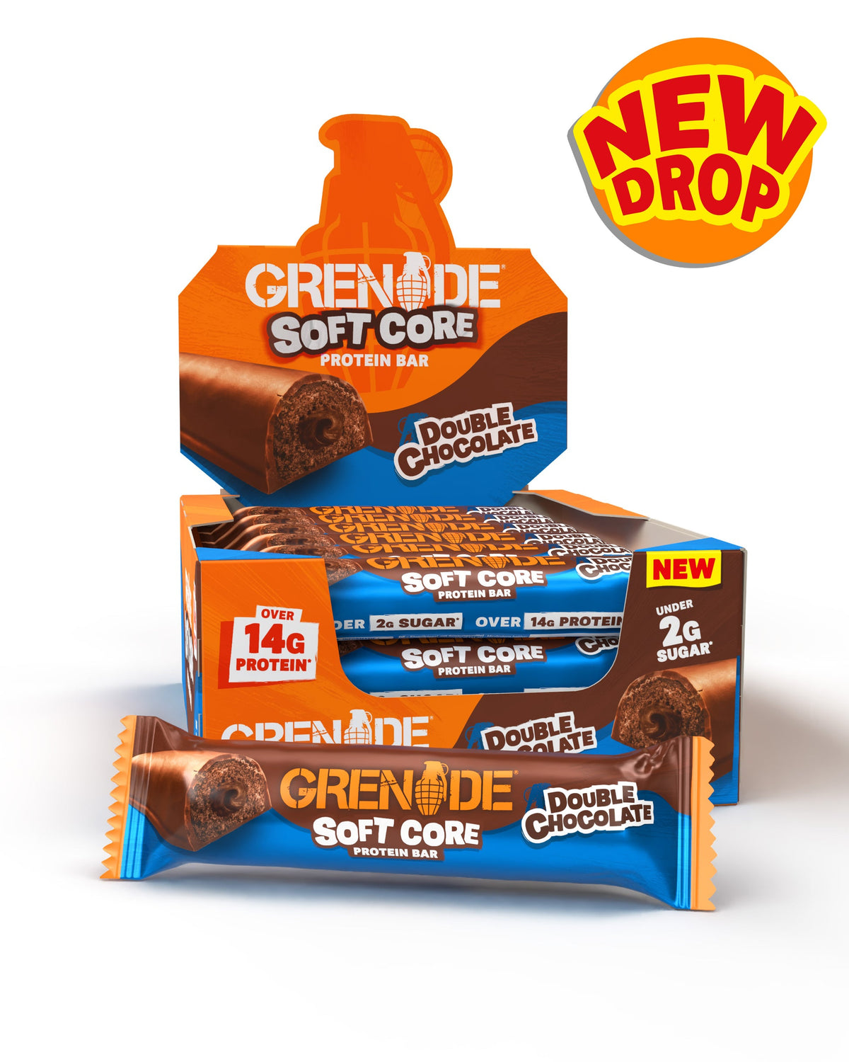 Grenade Soft Core Double Chocolate Protein Bars 12 x 50g