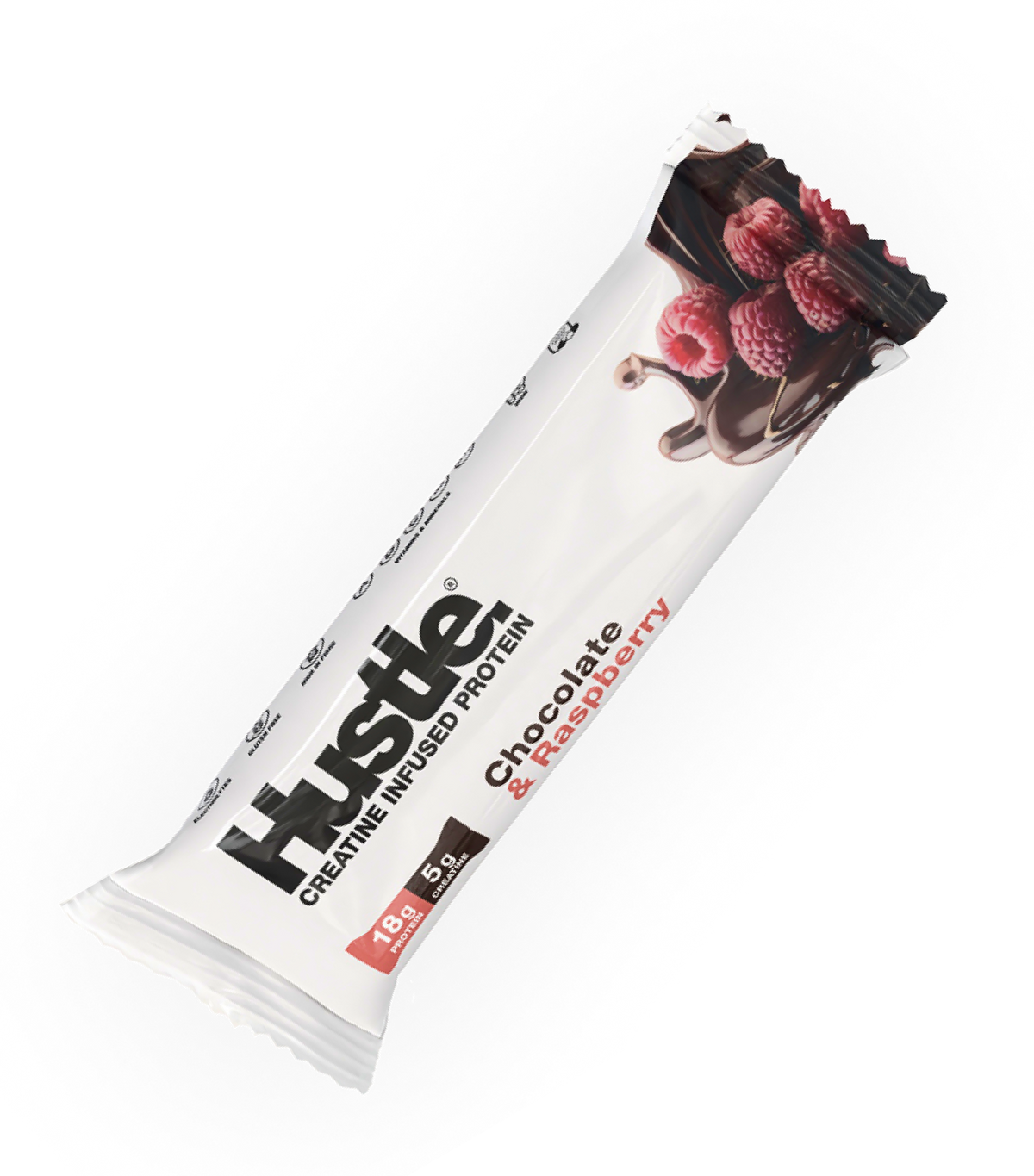 Hustle Creatine Protein Bar Chocolate Raspberry 75g
