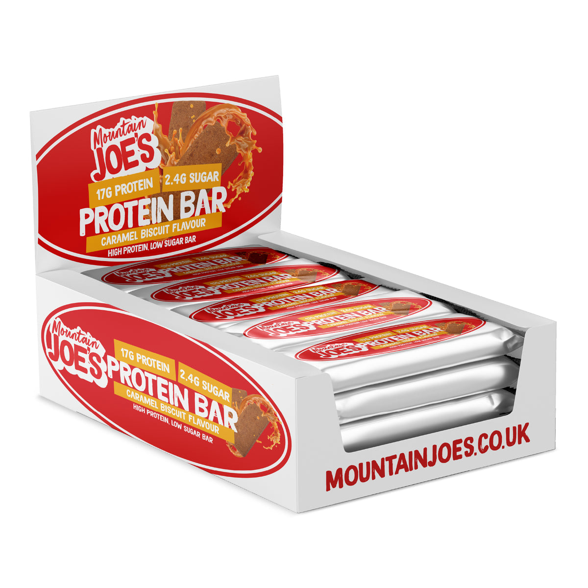 Mountain Joe's Caramel Biscuit Protein Bar 12x55g