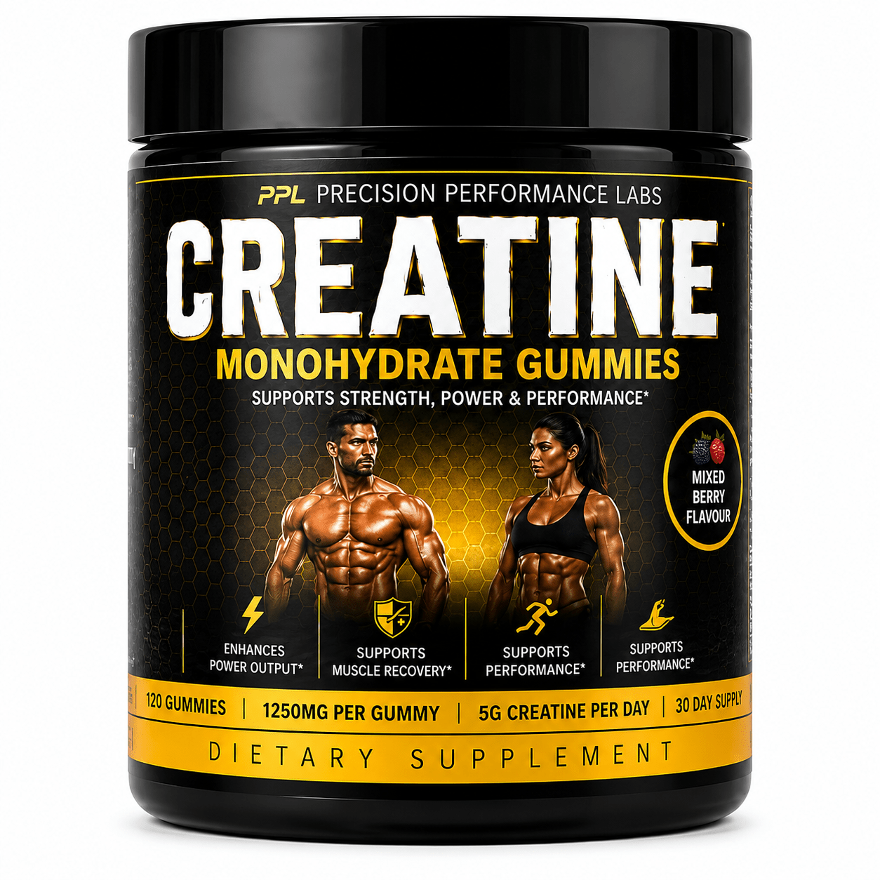 5g Creatine Gummies | Max Strength Mixed Berry - Precision Performance Labs