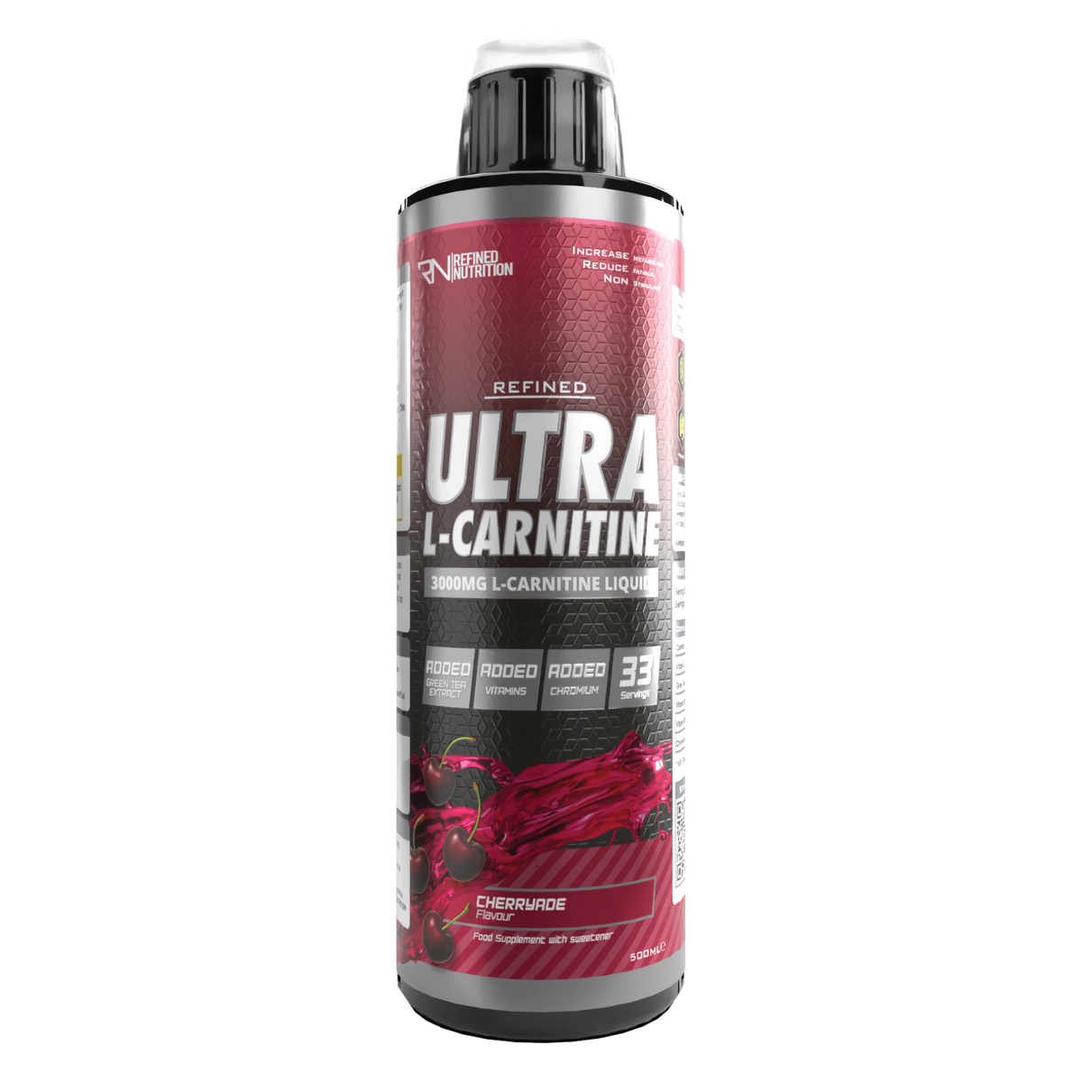 Refined Nutrition Ultra L-Carnitine 500ml Cherryade