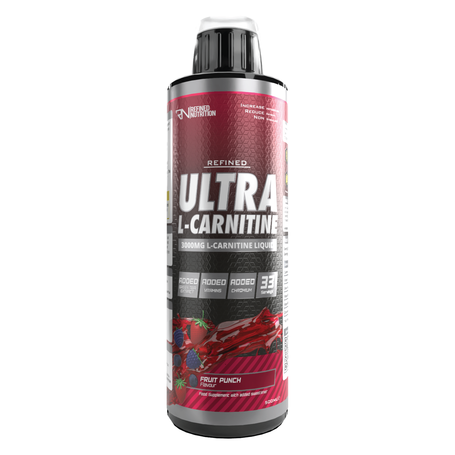 Refined Nutrition Ultra L-Carnitine 500ml Fruit Punch