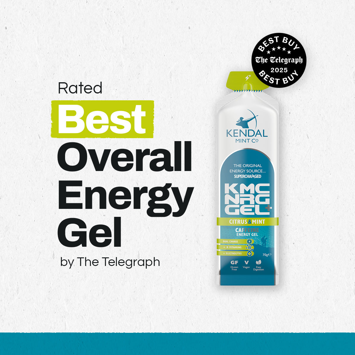 KMC NRG GEL+ Citrus & Mint Caffeine Energy Gel 70g