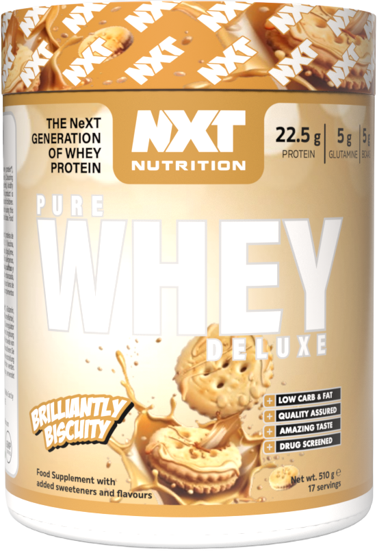 NXT Nutrition Pure Whey Deluxe 510g Brilliantly Biscuity