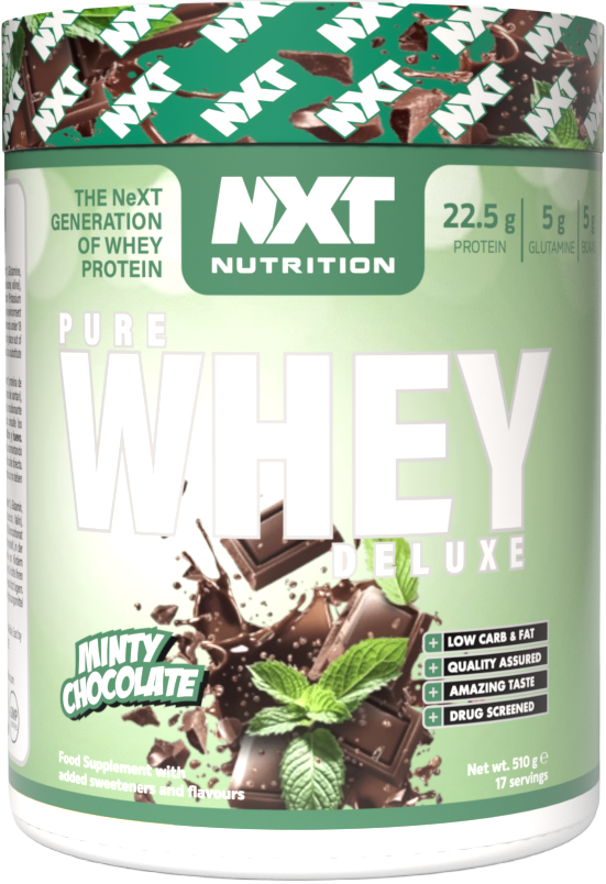 NXT Nutrition Pure Whey Deluxe 510g Minty Chocolate