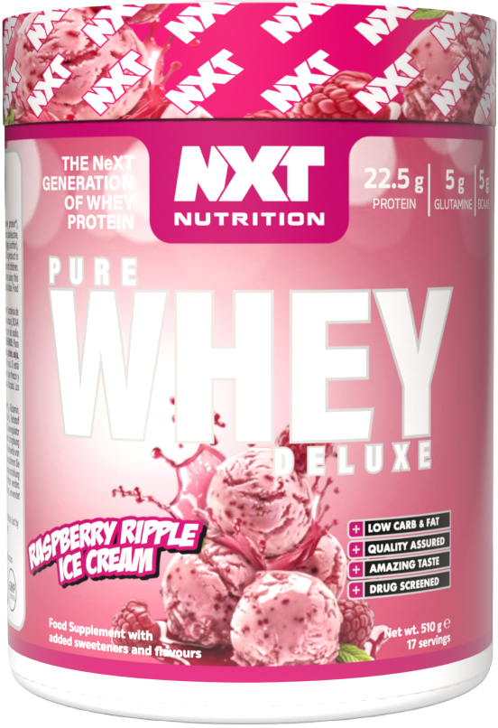 NXT Nutrition Pure Whey Deluxe 510g Raspberry Ripple Ice Cream