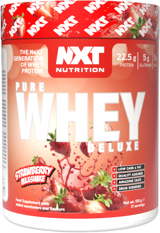 NXT Nutrition Pure Whey Deluxe 510g Strawberry Milkshake
