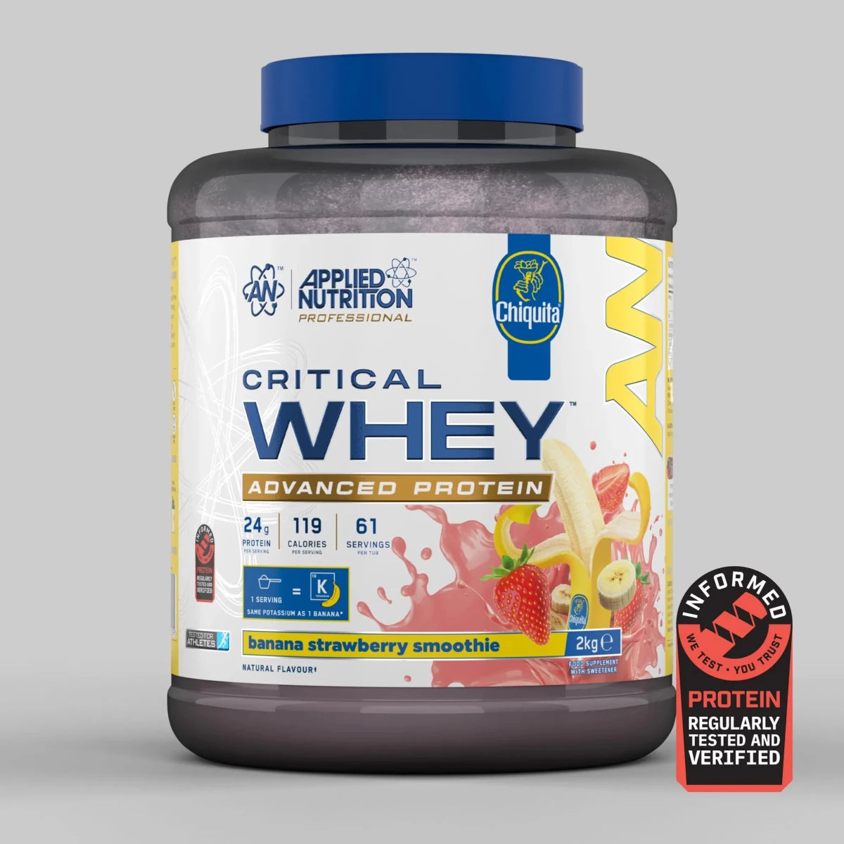 Applied Nutrition Critical Whey 2kg Chiquita Banana Strawberry Smoothie