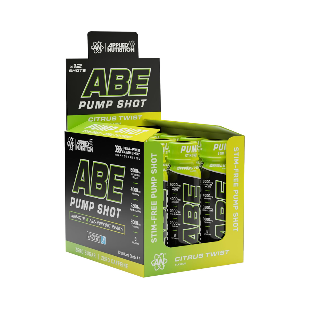 Applied Nutrition ABE Stim Free Pump Shots 12x100ml - Citrus Twist