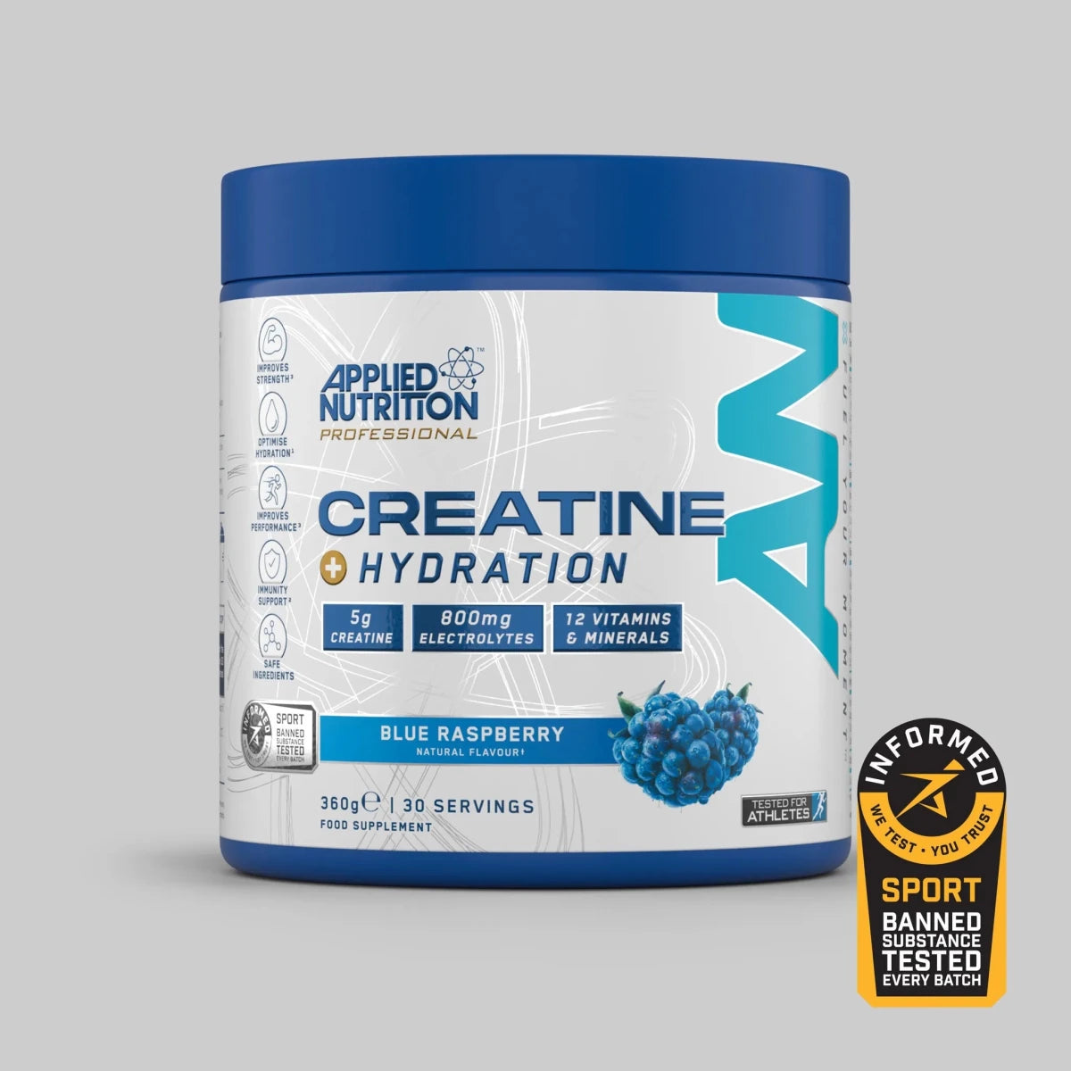 Applied Nutrition Creatine + Hydration 360g Blue Raspberry