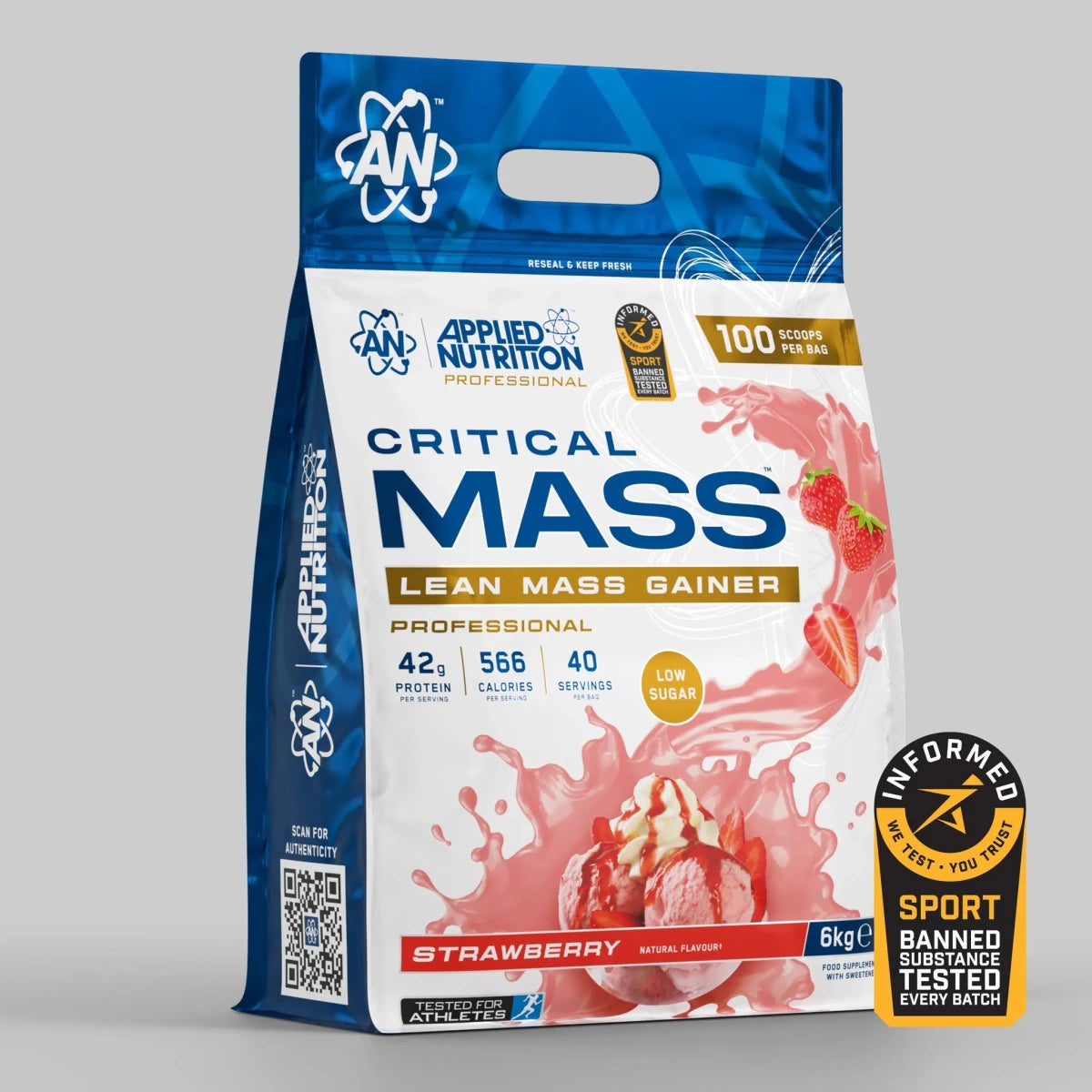 Applied Nutrition Critical Mass Professional 6kg Strawberry