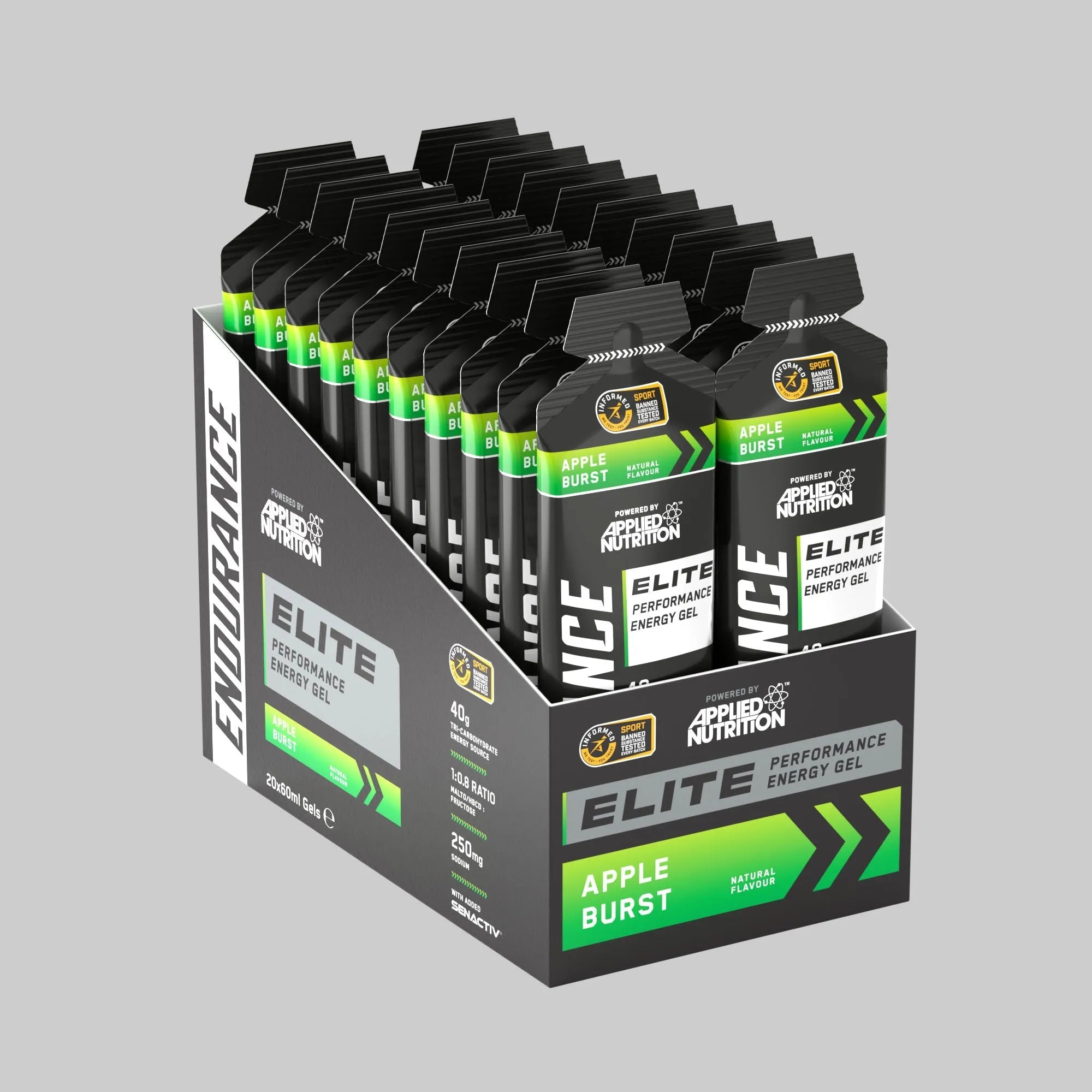 Applied Nutrition Endurance Elite Performance Gel 20 x 60ml Apple Burst