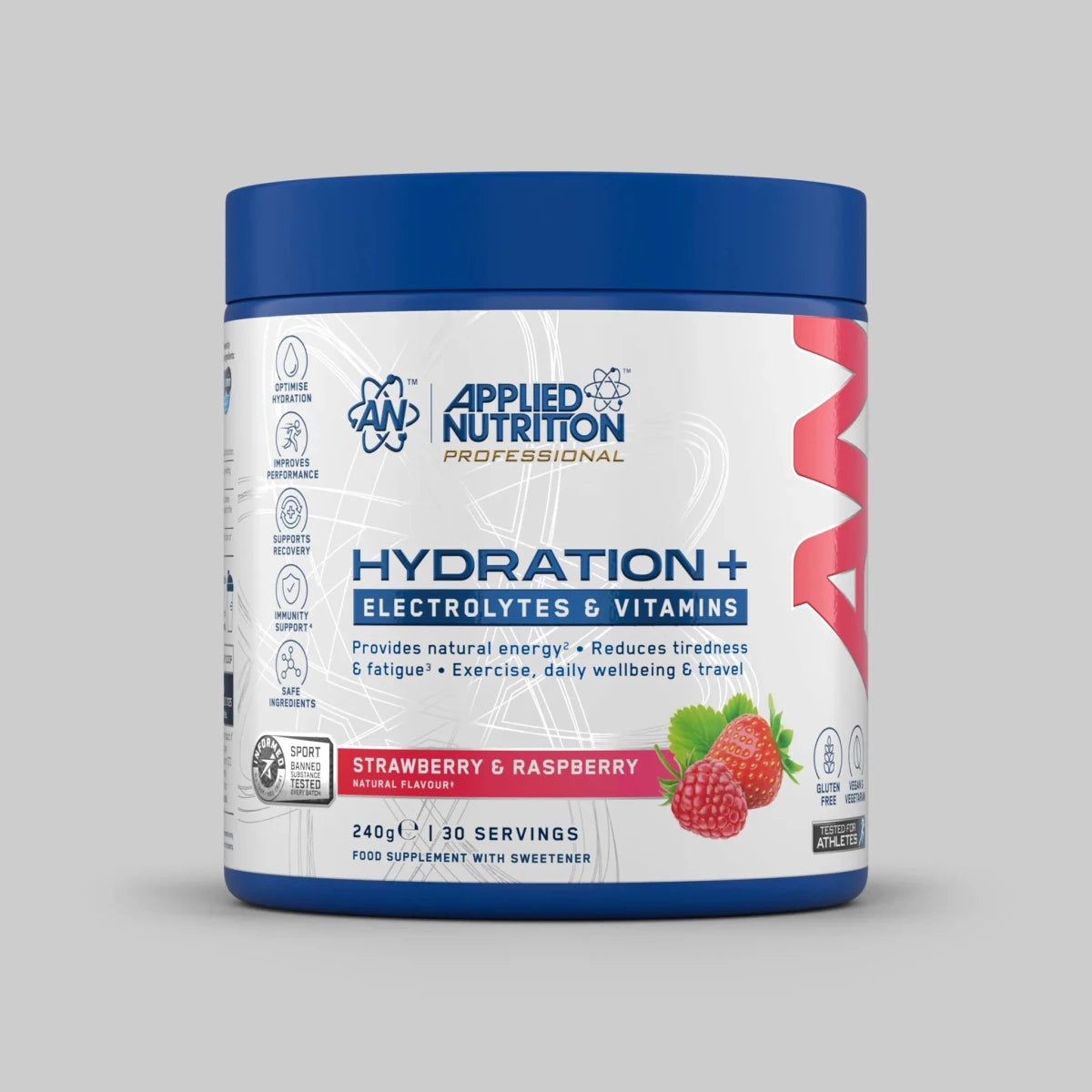 Applied Nutrition Hydration+ Powder 240g - Strawberry & Raspberry
