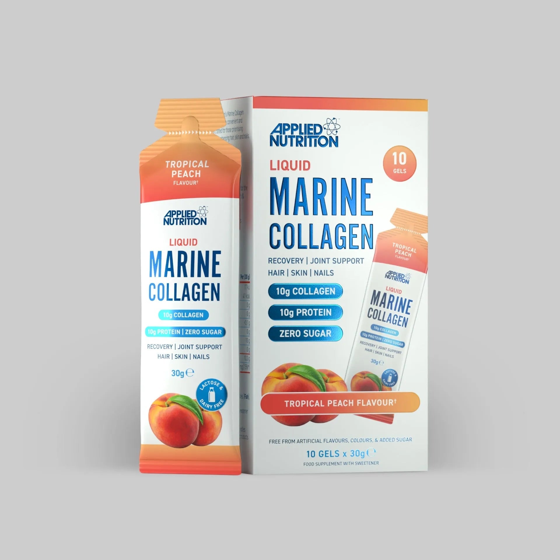 Applied Nutrition Marine Collagen Gels 10 x 30g Tropical Peach
