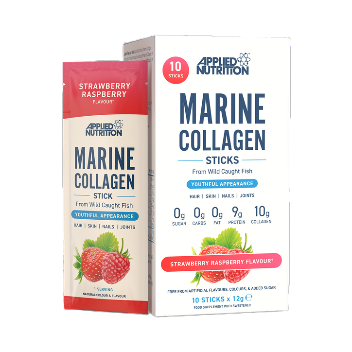 Applied Nutrition Marine Collagen Sticks 10x12g Strawberry Raspberry
