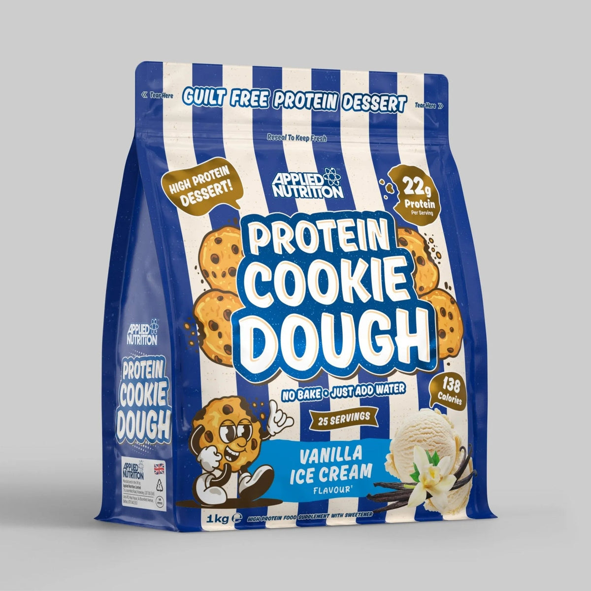 Applied Nutrition Protein Cookie Dough 1kg Vanilla Ice Cream