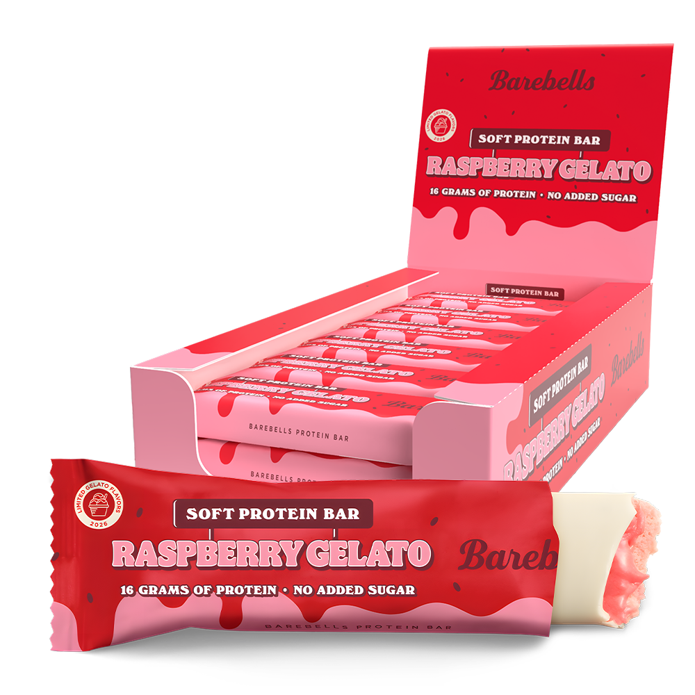 Barebells Soft Bar 12x55g Raspberry Gelato Display Box