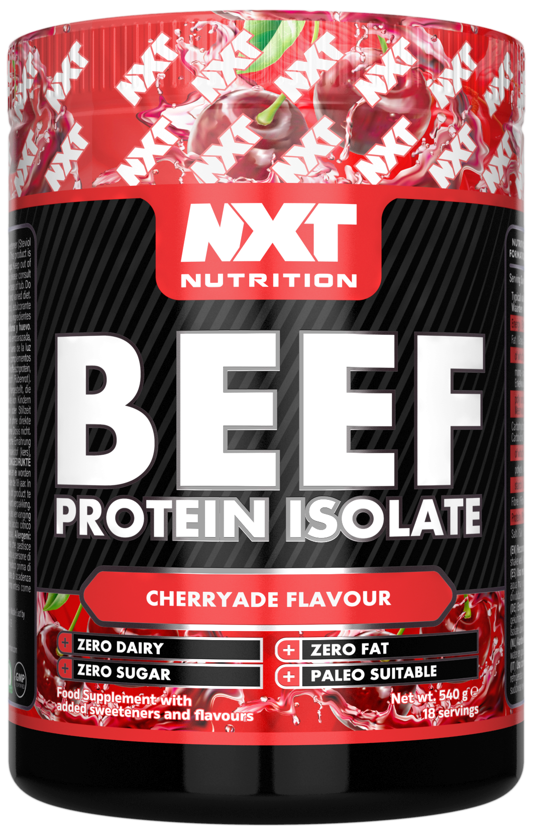 NXT Nutrition Beef Protein Isolate 540g Cherryade