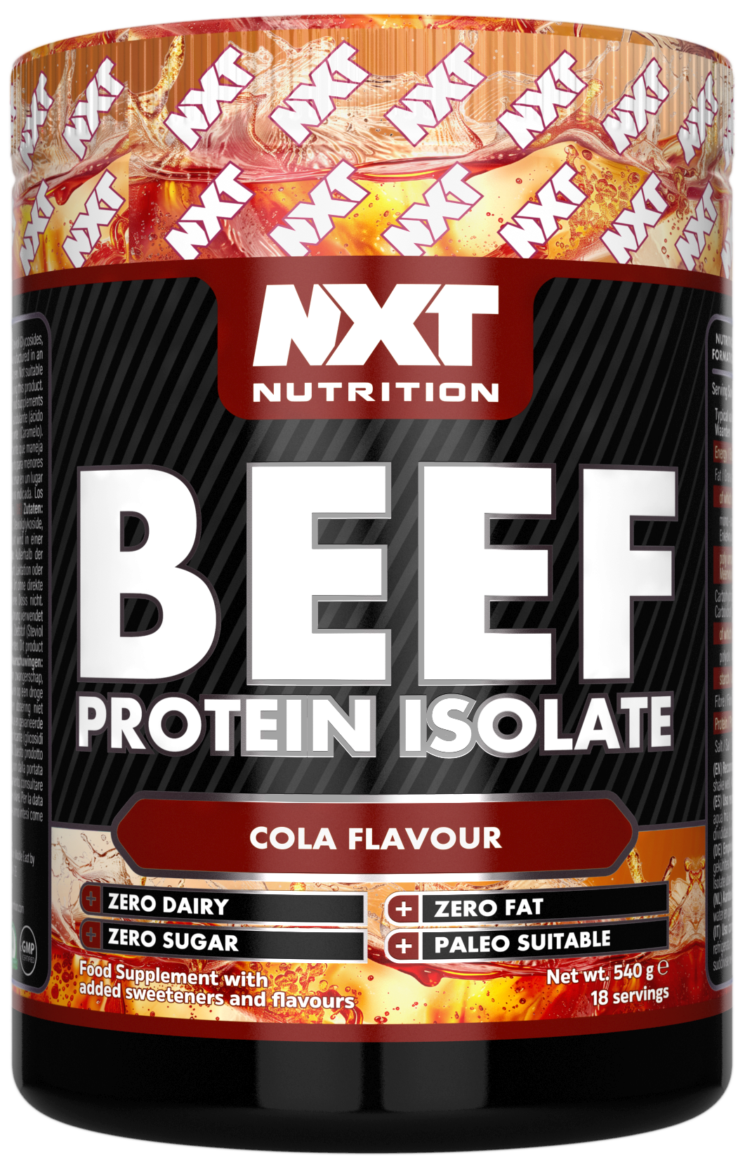 NXT Nutrition Beef Protein Isolate 540g Cola