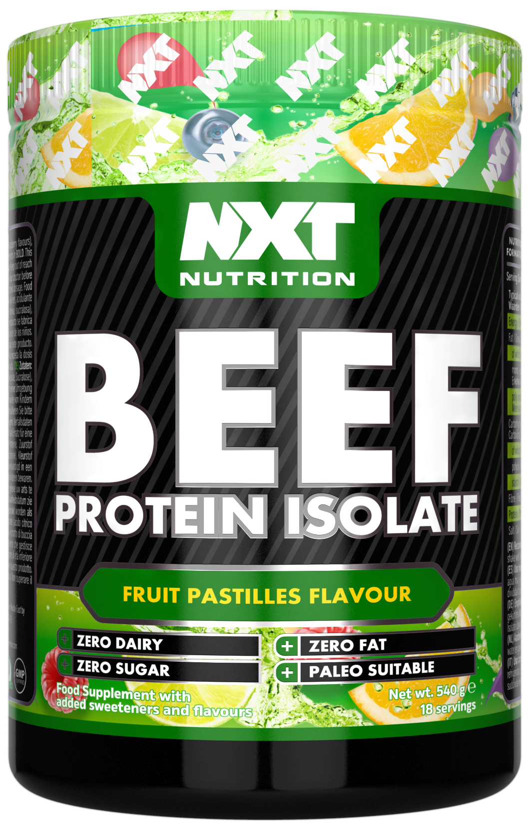 NXT Nutrition Beef Protein Isolate 540g Fruit Pastilles