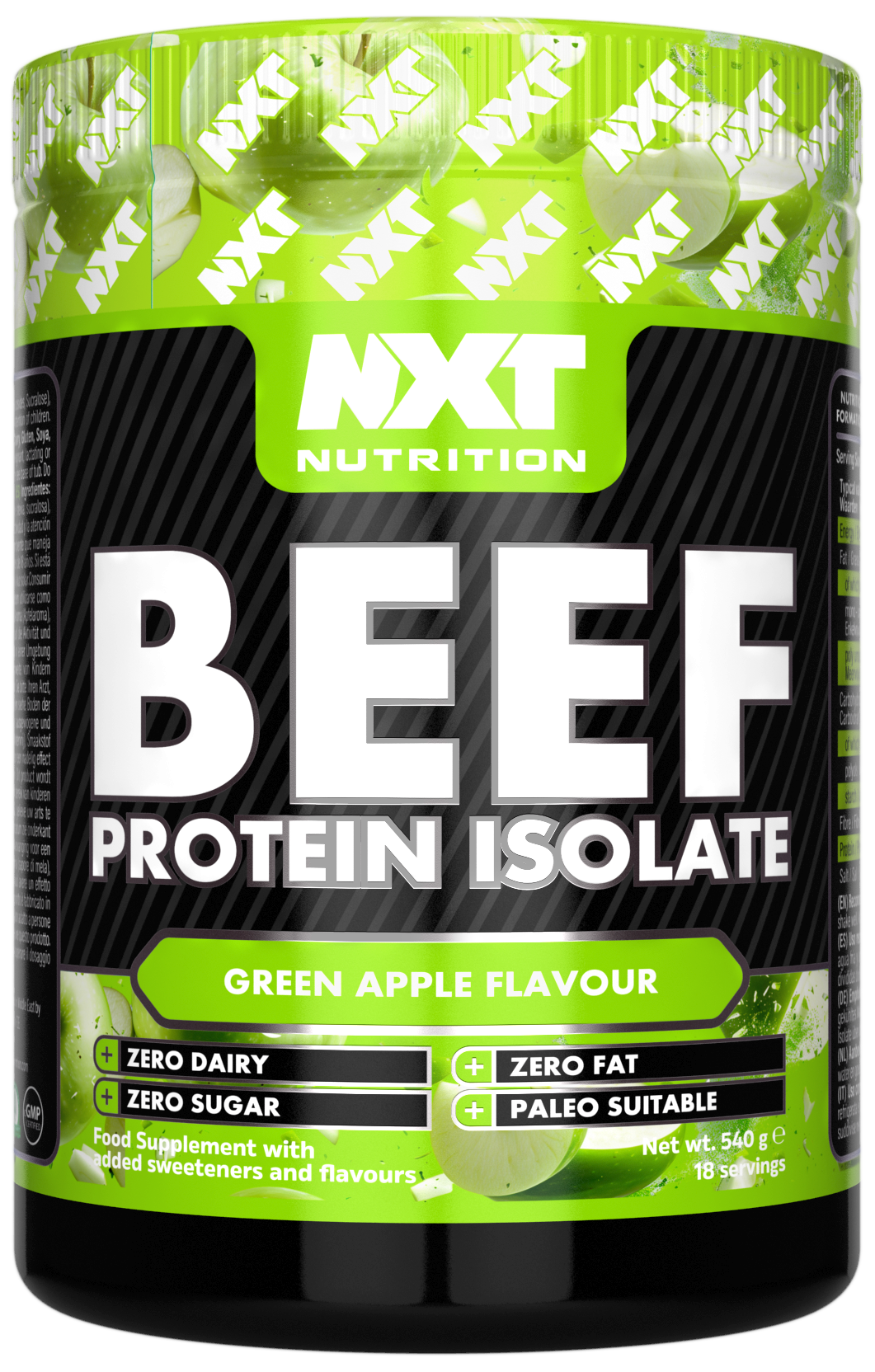 NXT Nutrition Beef Protein Isolate 540g Apple