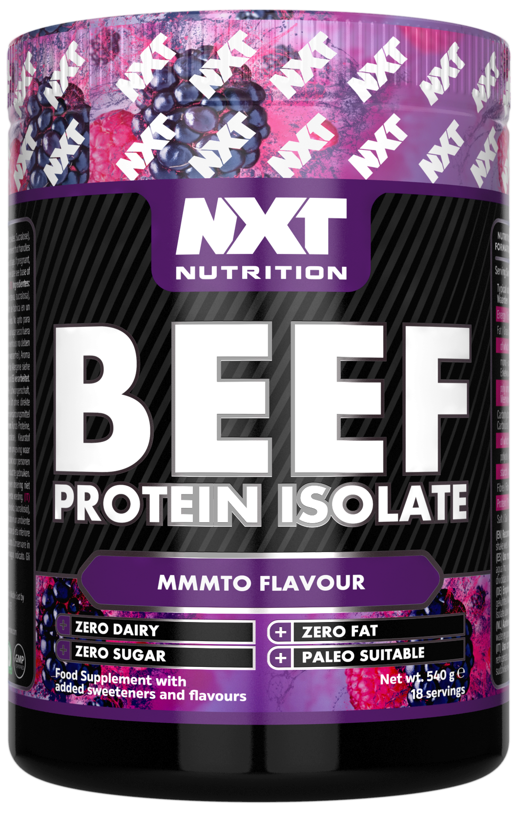 NXT Nutrition Beef Protein Isolate 540g MMMTO