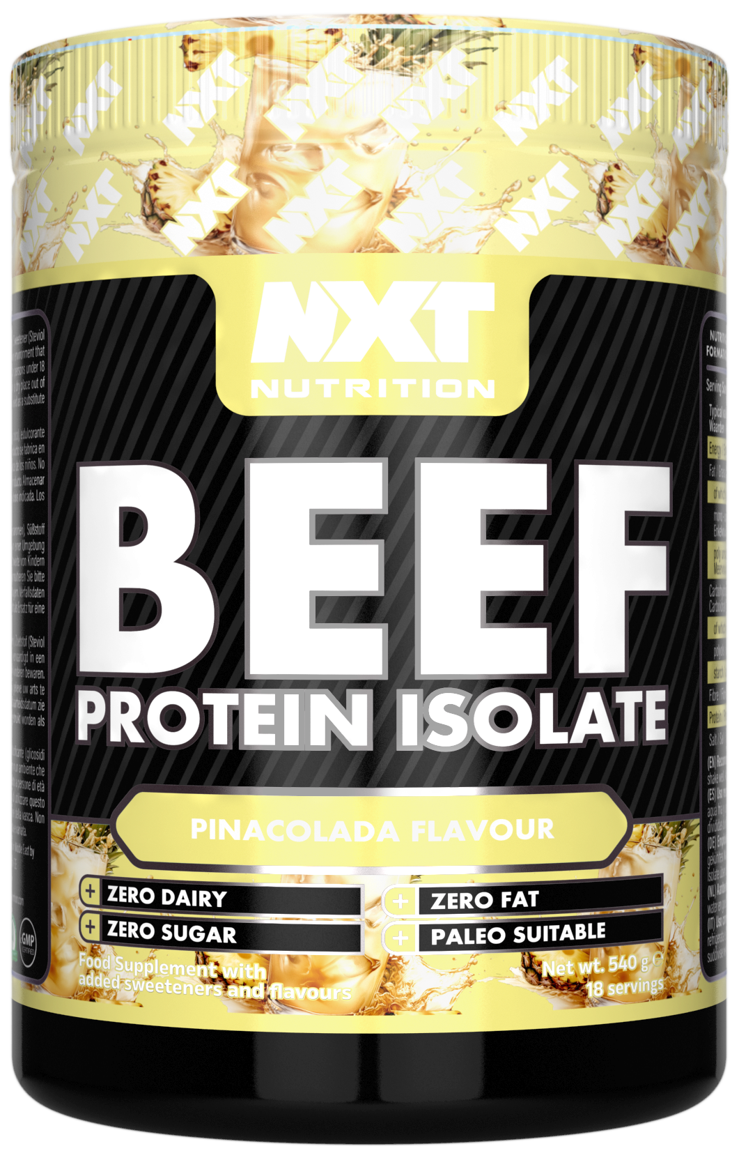 NXT Nutrition Beef Protein Isolate 540g Pina Colada