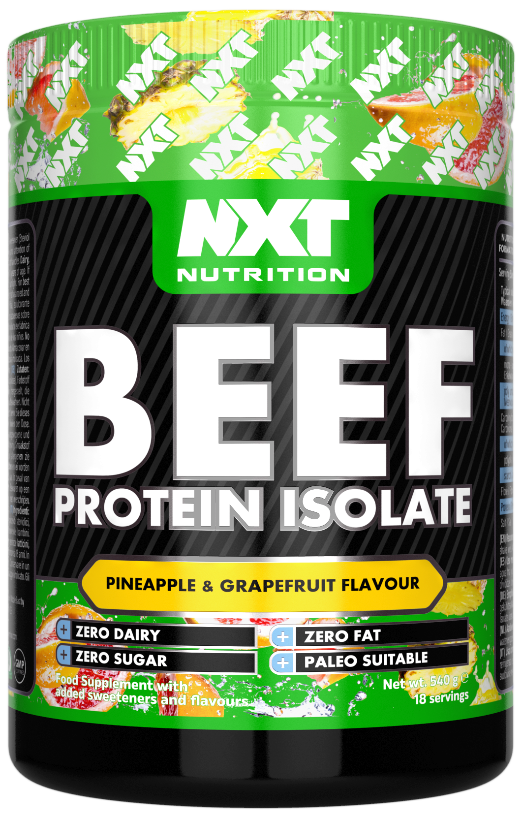 NXT Nutrition Beef Protein Isolate 540g Pineapple & Grapefruit