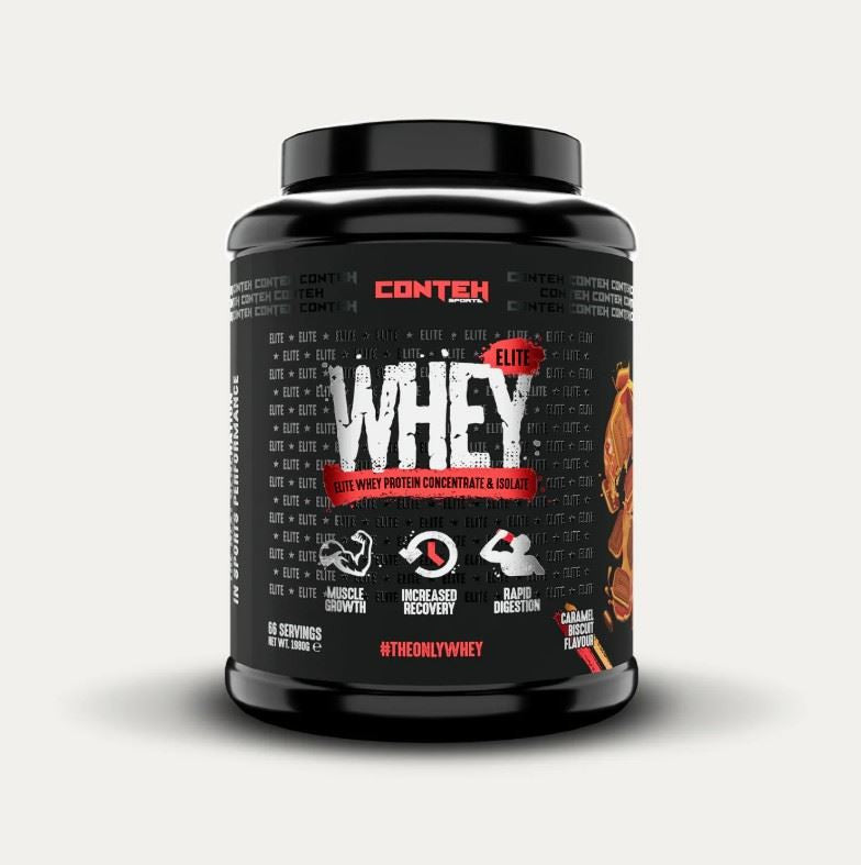 Conteh Sports Whey Elite 1980g - Caramel Biscuit