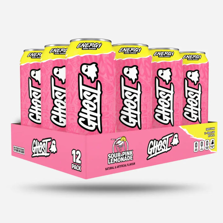 Ghost Energy Drink 12x500ml Sour Pink Lemonade