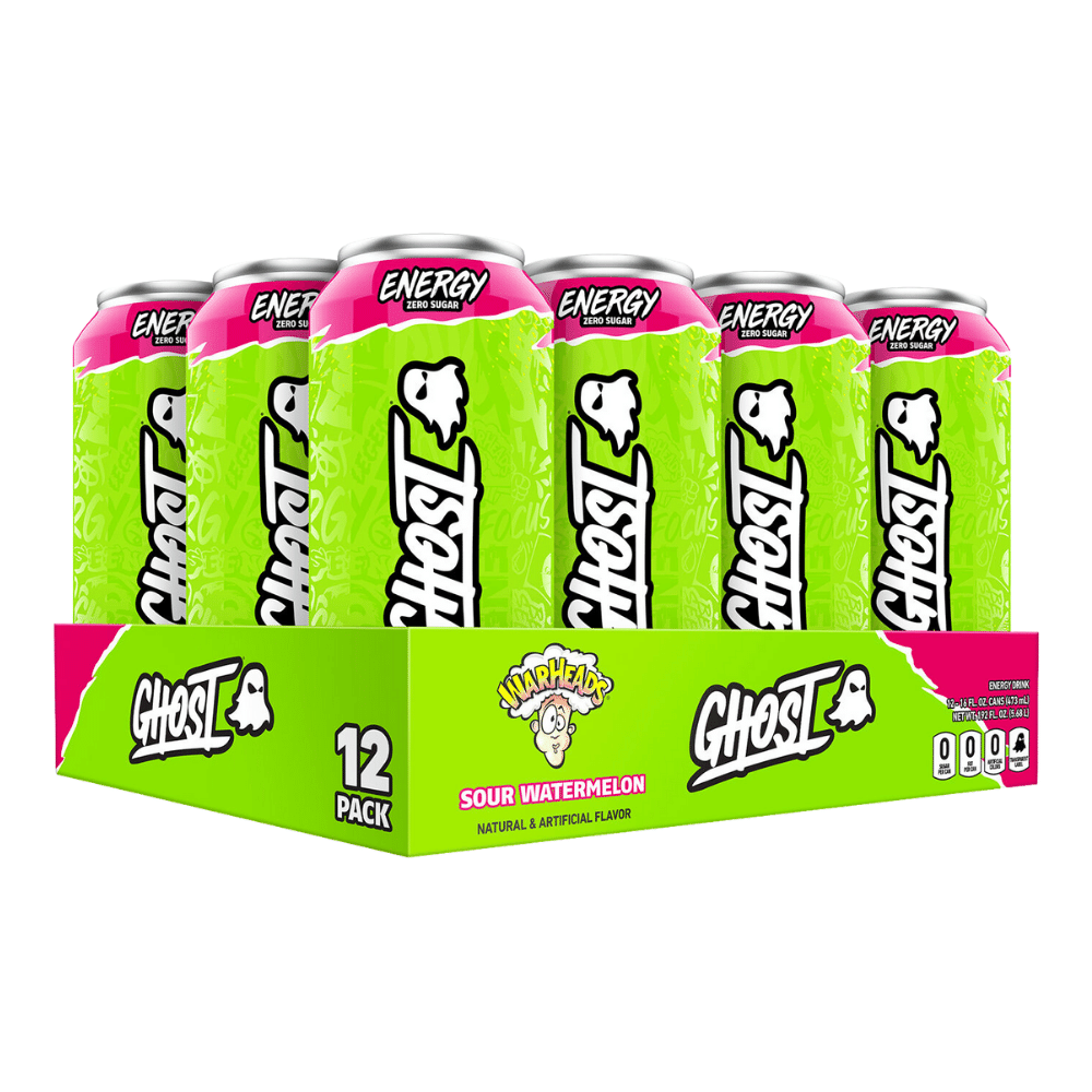 Ghost Energy Drink 12x500ml Warheads Sour Watermelon
