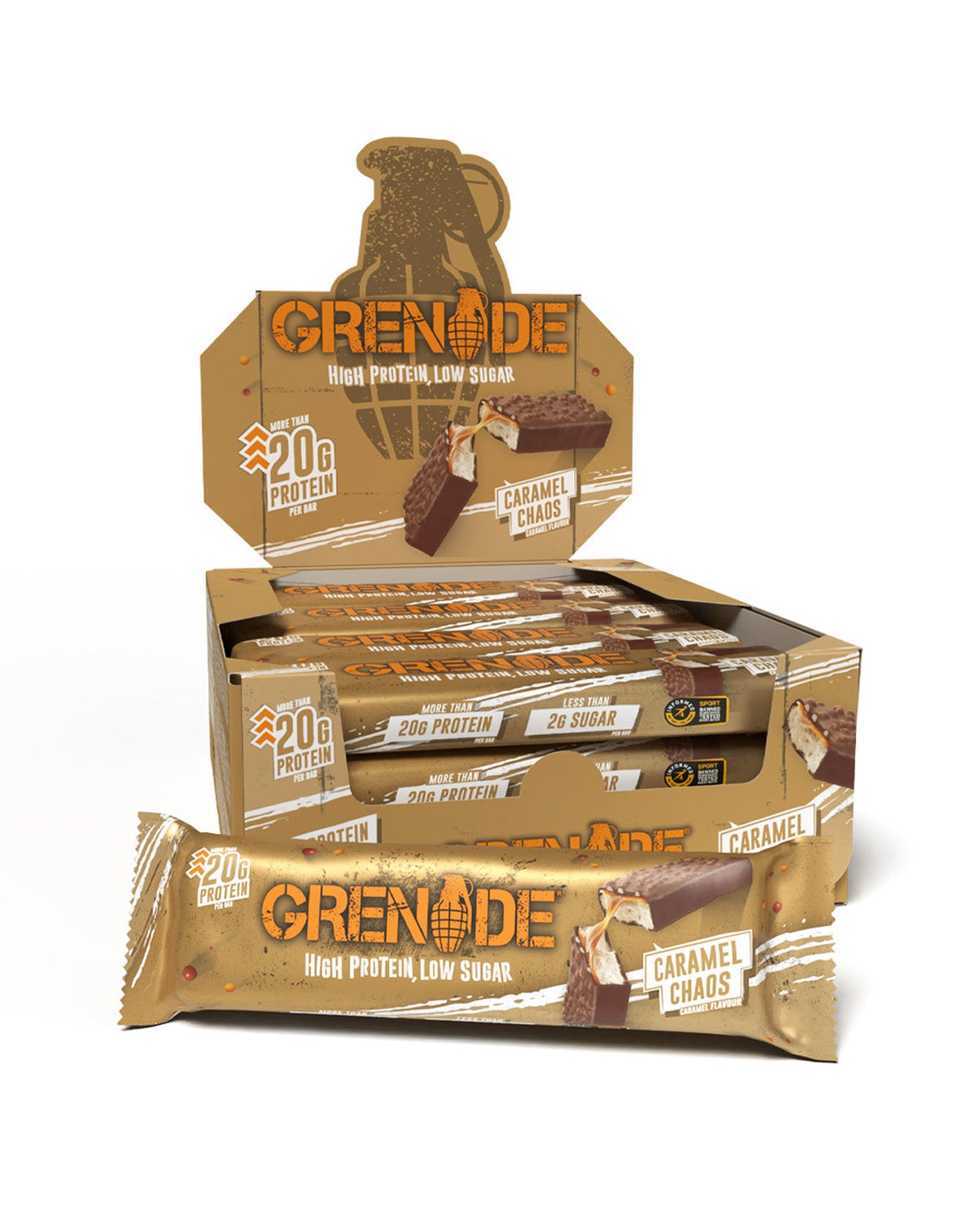 Grenade Protein Bar 12x60g Caramel Chaos