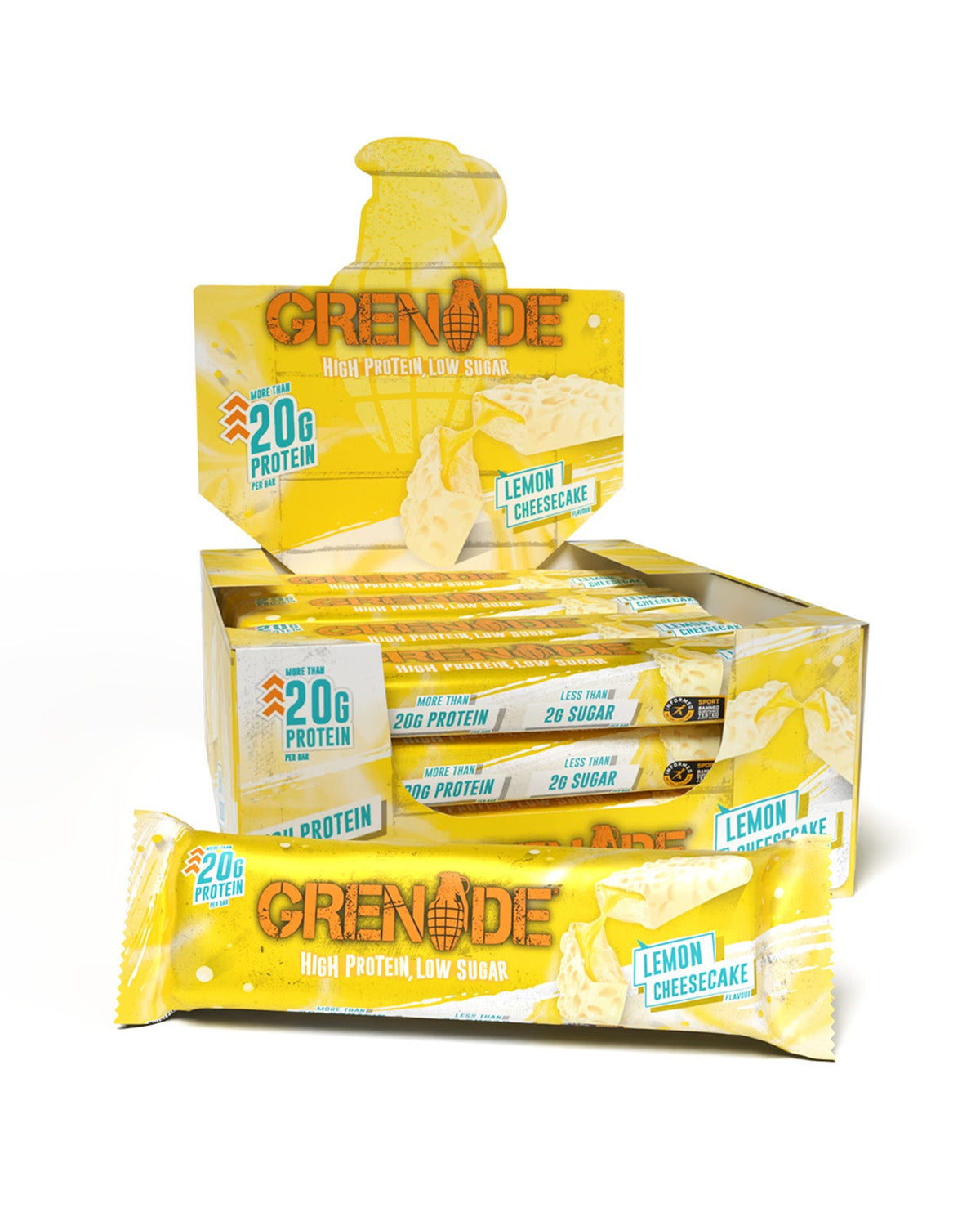 Grenade Protein Bar 12x60g Lemon Cheesecake