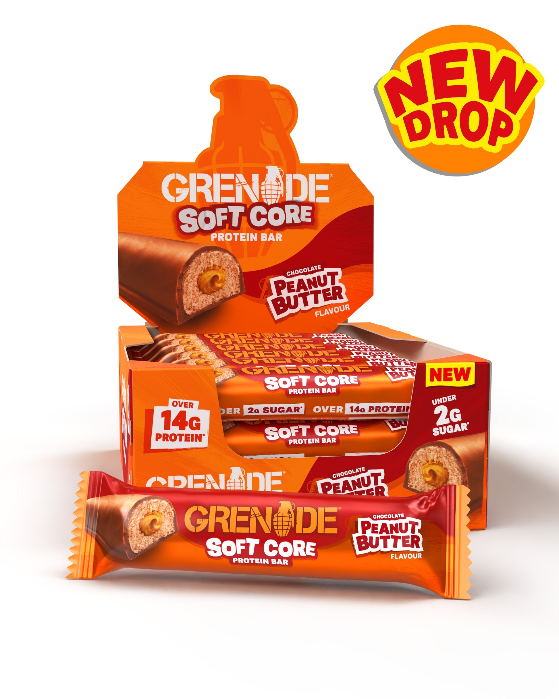 Grenade Soft Core Chocolate Peanut Butter Protein Bars 12 x 50g