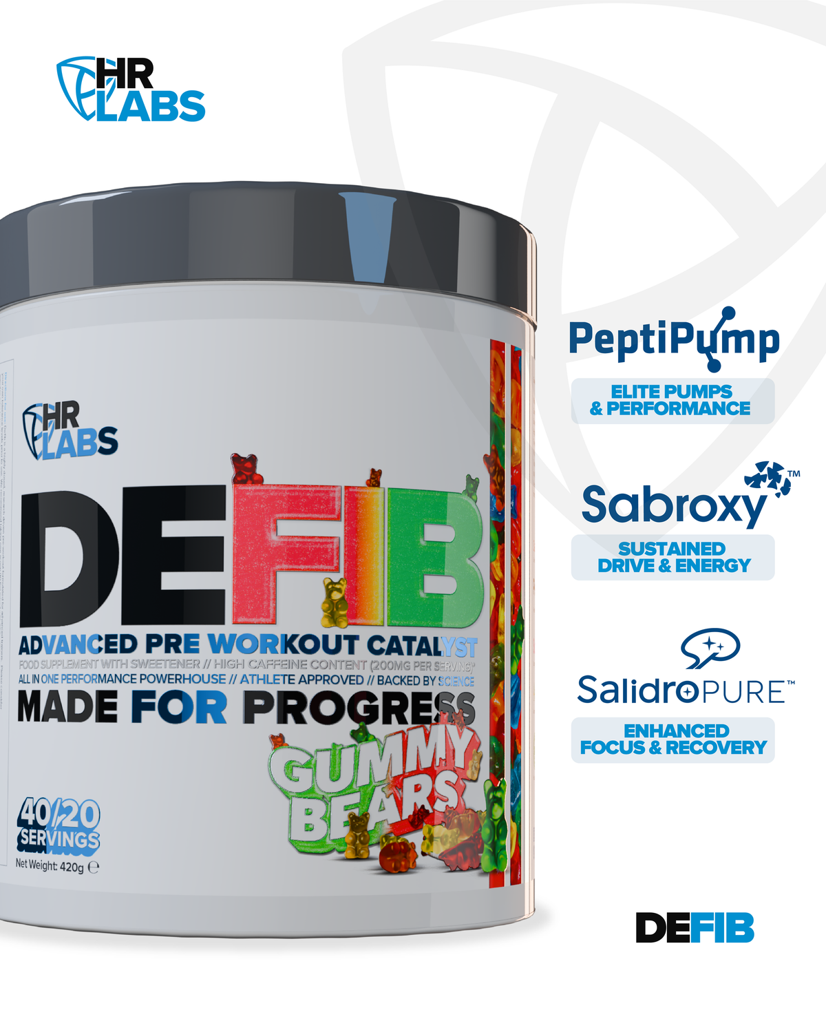 HR Labs DEFIB 420g Gummy Bears