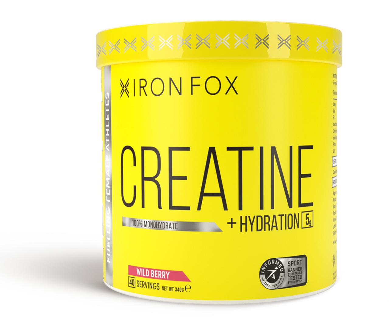IRONFOX Creatine + Hydration 340g Wild Berry