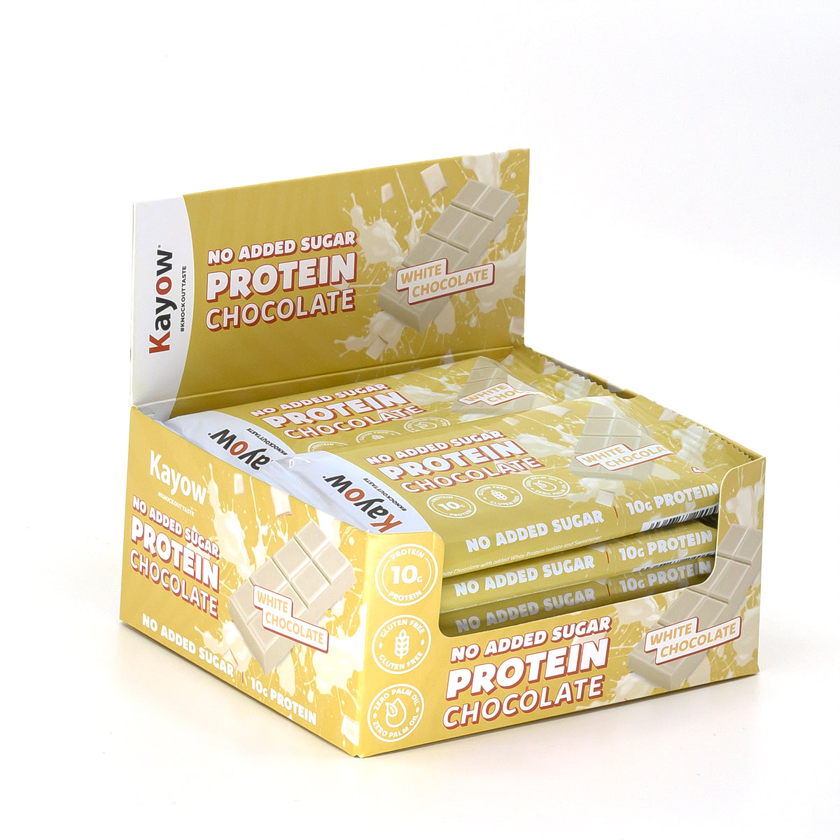 Kayow No Added Sugar Protein White Chocolate 12 x 40g