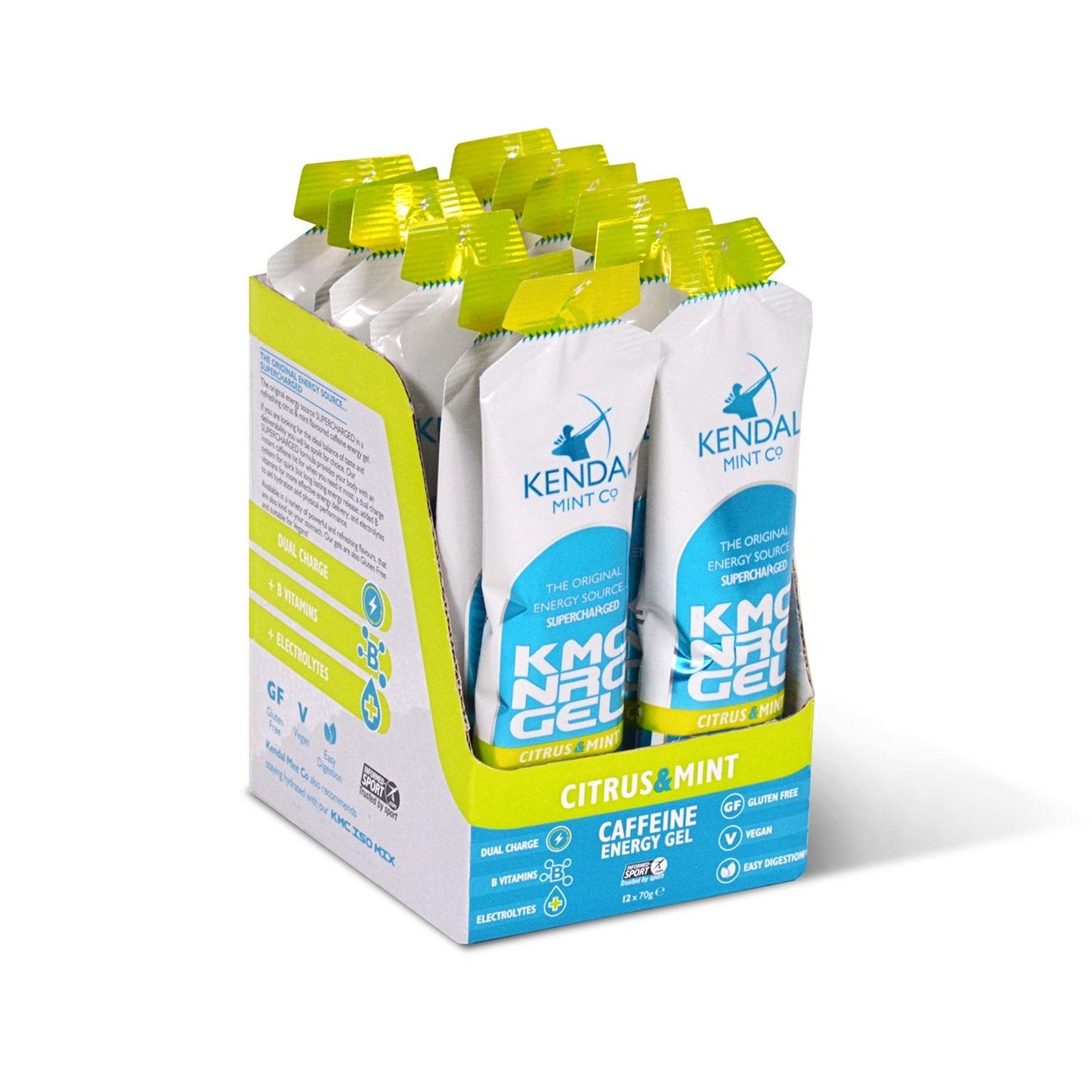 KMC NRG GEL+ Citrus & Mint Caffeine Energy Gel 70g