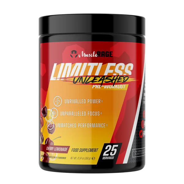 MuscleRage Limitless Unleashed 350g Cherry Lemonade
