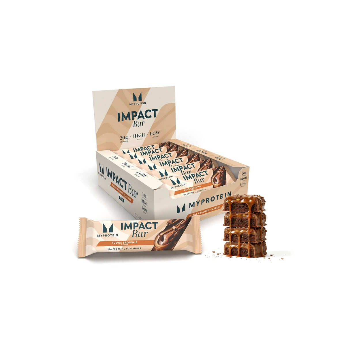 MyProtein Impact Protein Bar 12x64g - Fudge Brownie