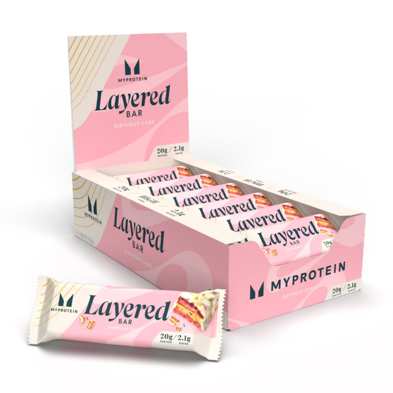 MyProtein Layered Bar 12x60g - Vanilla Birthday Cake