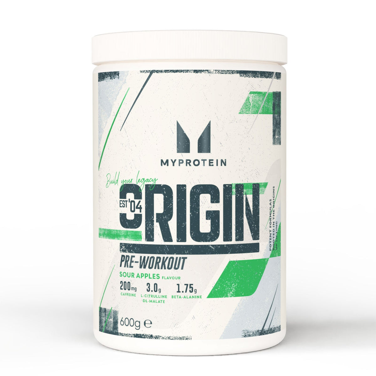 MyProtein Origin Pre-Workout 600g - Sour Apples