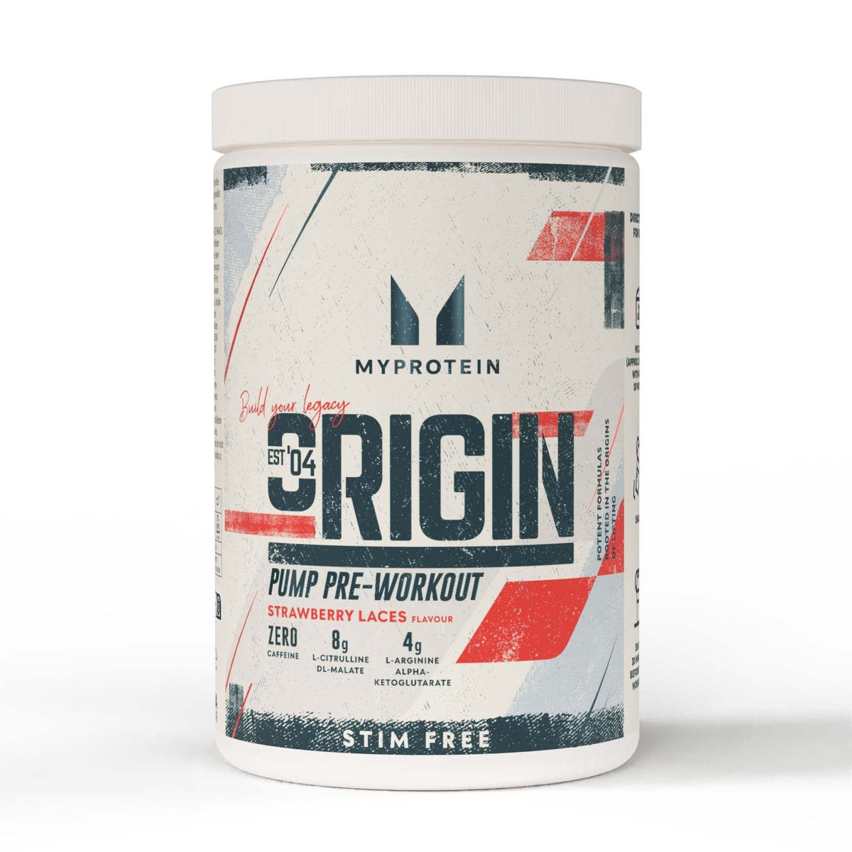 MyProtein Origin Pre-Workout Stim-Free 630g - Strawberry Laces