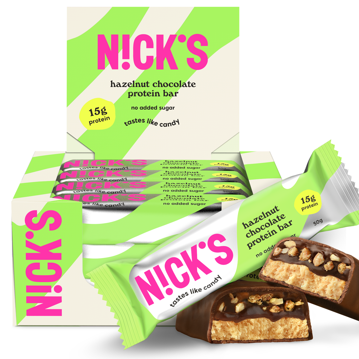 NICK'S Protein Bar 12x50g Hazelnut Chocolate