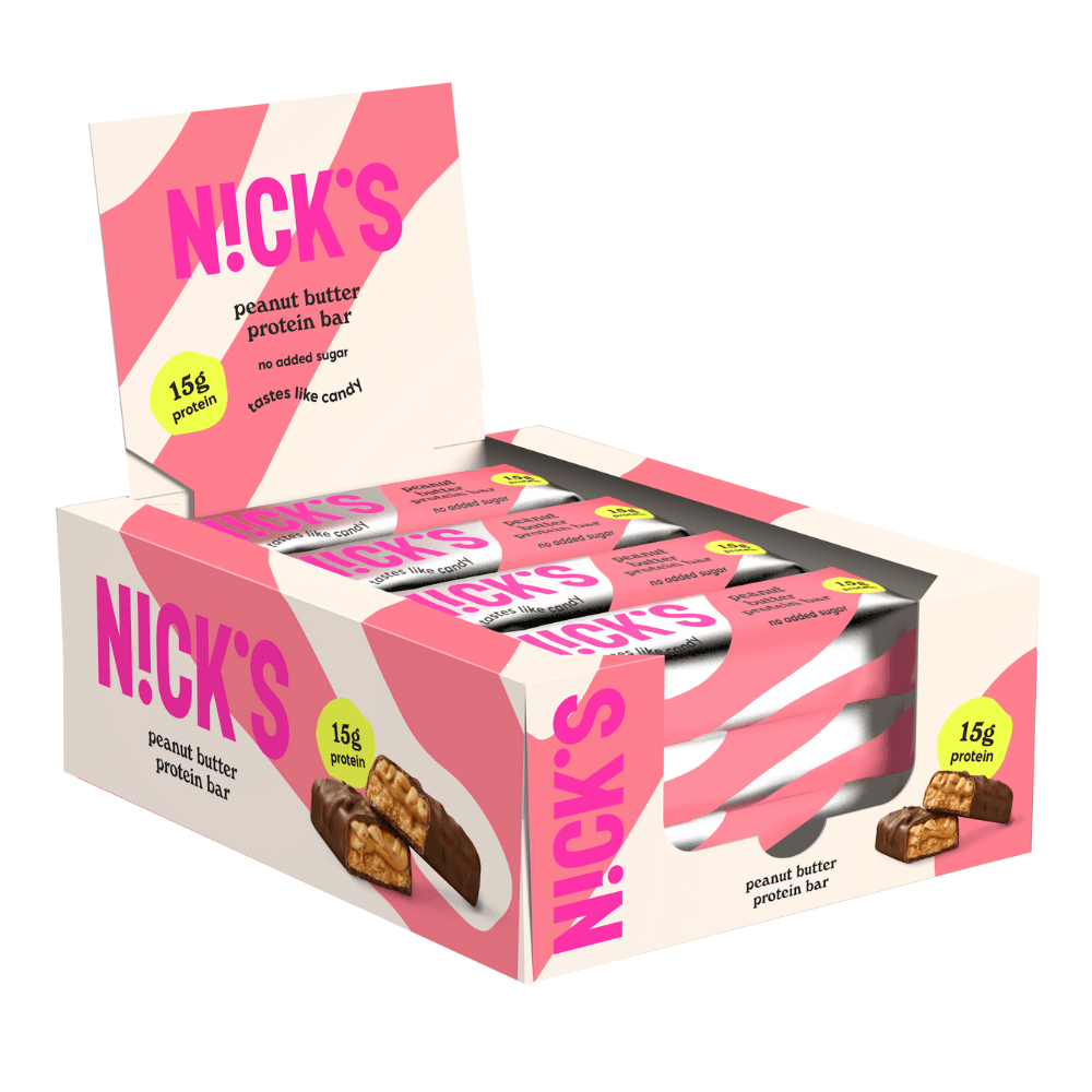 NICK'S Protein Bar 12x50g Peanut Butter Display Box