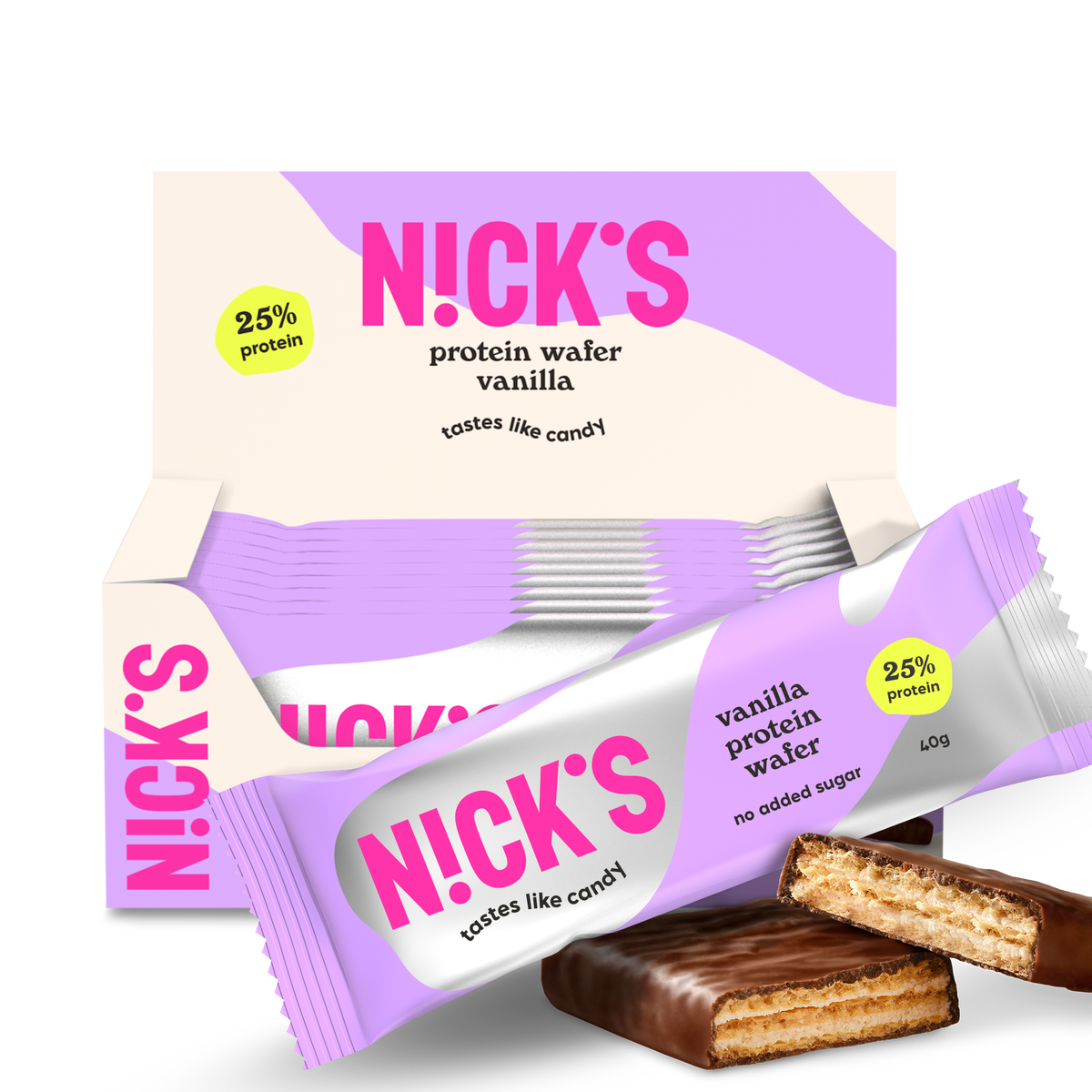 NICK'S Protein Wafer 24x40g Vanilla