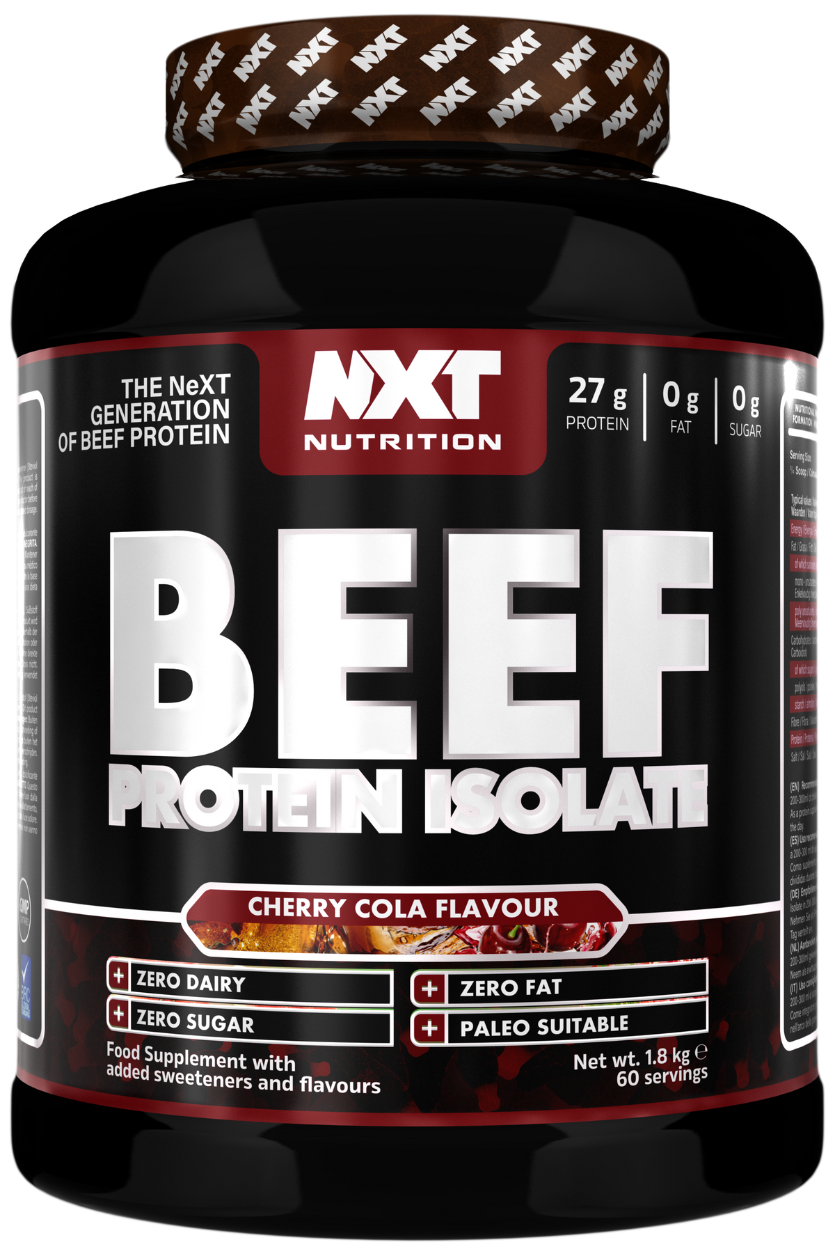 NXT Nutrition Beef Protein Isolate 1.8kg Cherry Cola