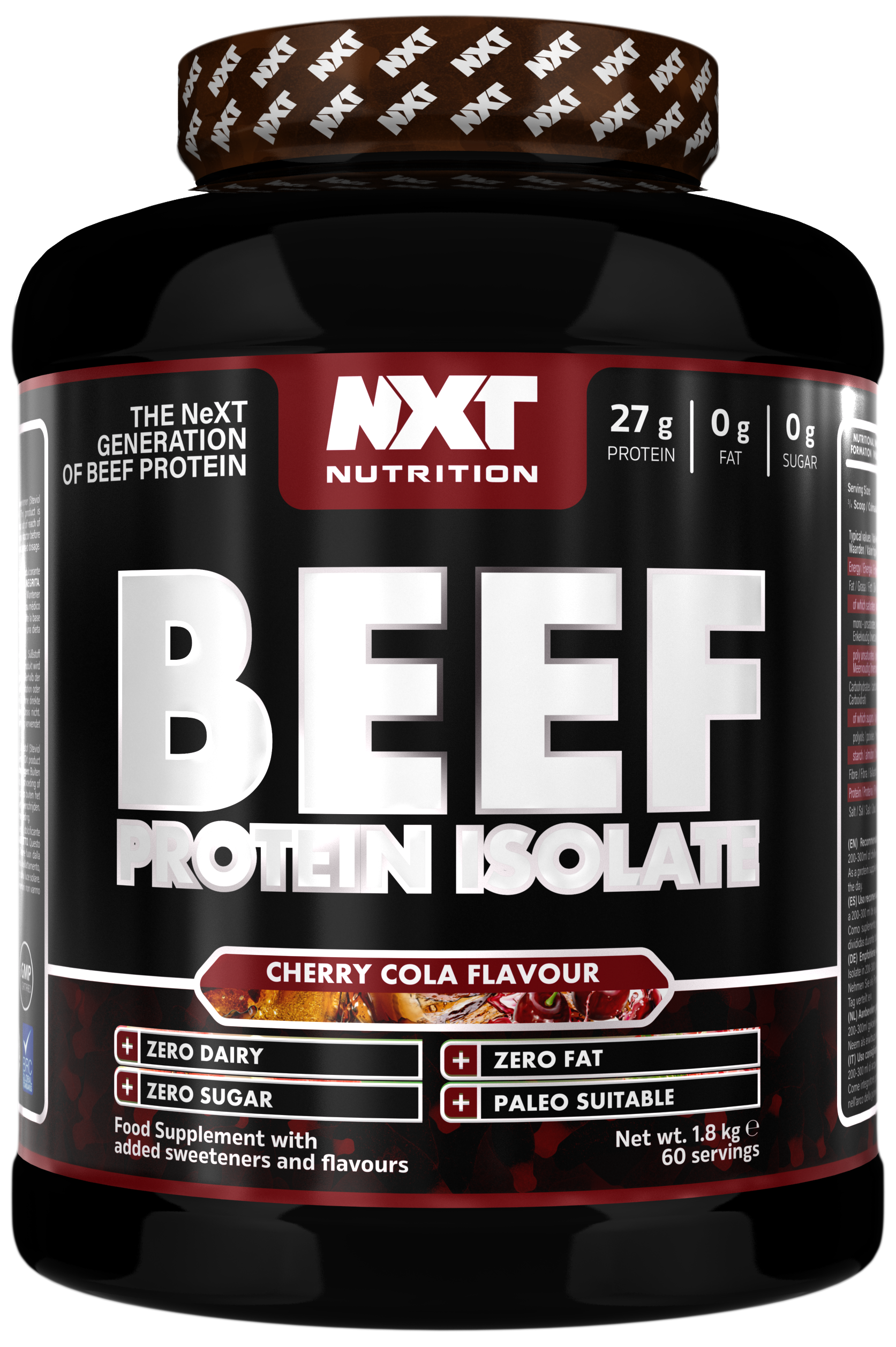 NXT Nutrition Beef Protein Isolate 1.8kg Cherry Cola