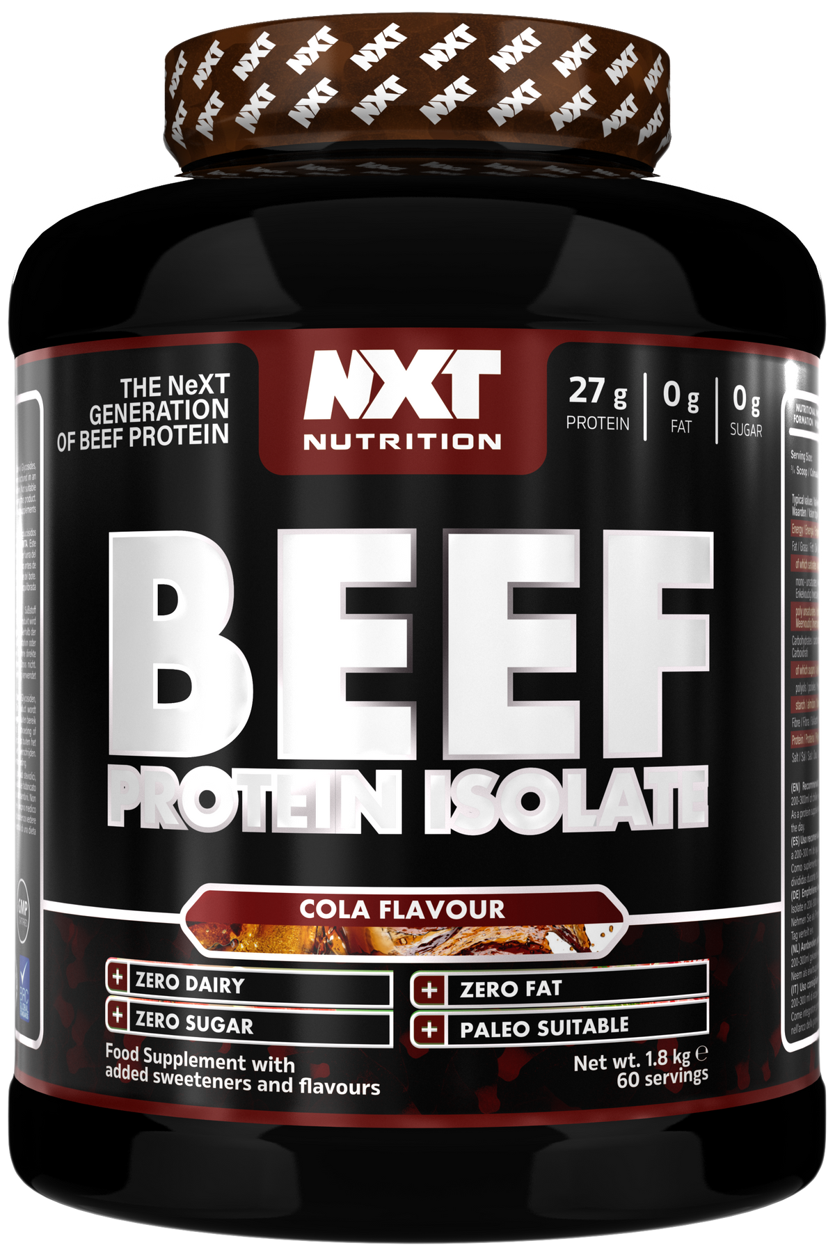 NXT Nutrition Beef Protein Isolate 1.8kg Cola