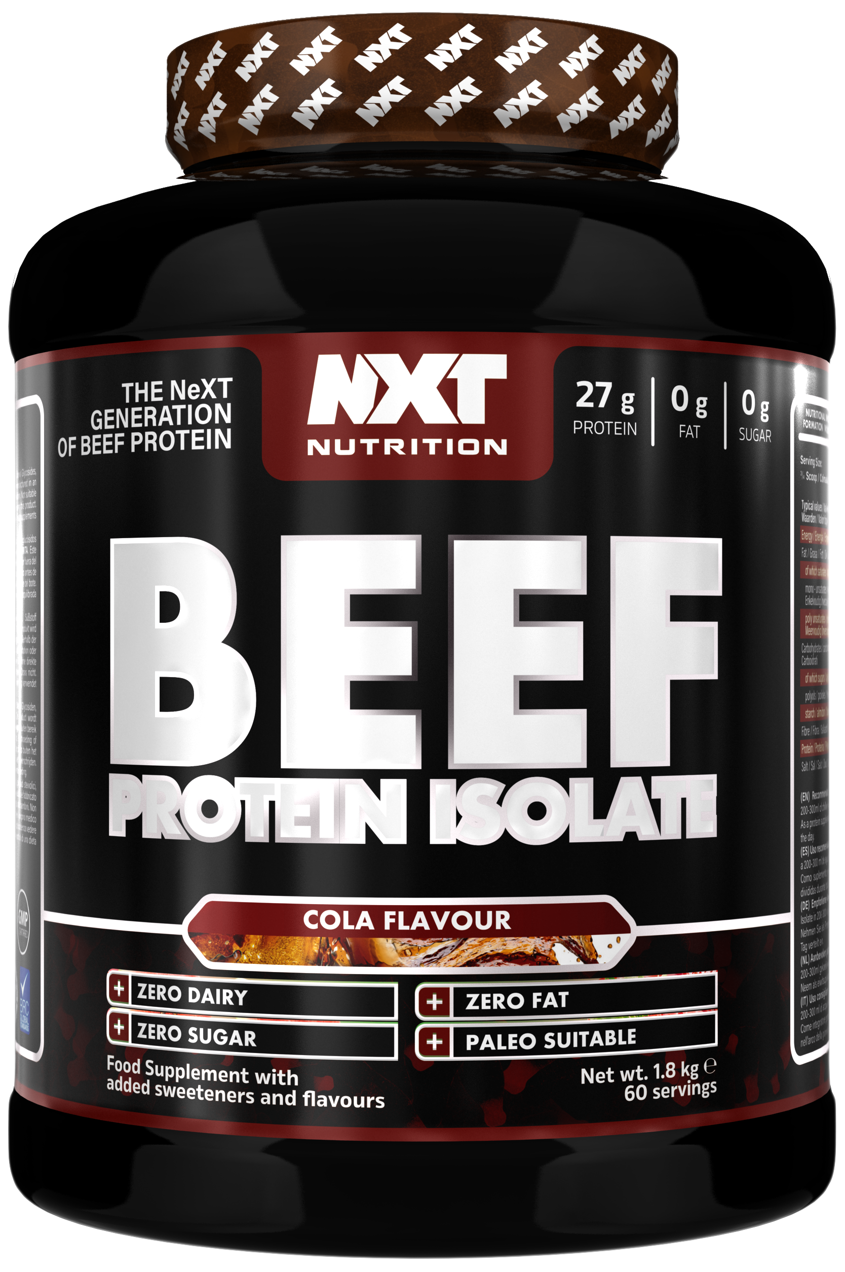 NXT Nutrition Beef Protein Isolate 1.8kg Cola